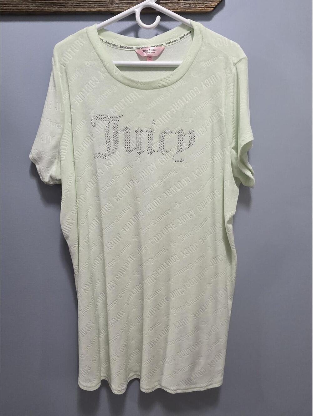 Juicy Couture Womens Sleep Gown Green, Size 1X
